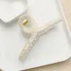 Horquilla de color gelatina de verano con clip de tiburón para la parte posterior de la cabeza, elegante horquilla de acrílico con clip para la cabeza