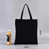 Bolsa de lona para pintar con logo a color, bolsa de hombro para compras, bolsa de algodón para publicidad y entrenamiento