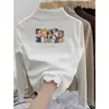 Camiseta Tendência Outono e Inverno em Veludo Alemão de Manga Longa com Bordas Franzidas para Bebês Meninas, Blusa Interna Fashion, Camiseta Básica Casual para Meninas