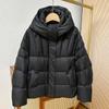 Chamarra de Plumas con Capucha Ultra Ligera de Alta Calidad Cero Presión para Mujer, Moda Invierno 2026 Gruesa Acolchada Oversize Puffer
