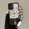 Adecuado para Oppoa58 Cuerda de Mano con Remache A40 Pintado a Mano A96 Moda A17K Transfronterizo A3Pro Mariposa A80 Funda para Teléfono Móvil