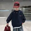 Sudadera para niño 2026 nueva colección de otoño, top para niño de talla mediana a grande para primavera y otoño, camisa básica para niño fresca y elegante de otoño
