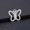 Deseo venta caliente joyería europea y americana acero de titanio para hombre y mujer diy acero inoxidable mariposa accesorios colgante collar joyería transfronterizo