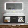 Combinación de Gabinete de Baño Nórdico Inteligente Personalizado Mármol Baño Madera Sólida Lavabo Gabinete de Baño Venta al por Mayor