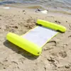 Piscina Exterior Inflable Flotador Plegable Rayado Cama Flotante Hamaca Acuática de Diversión Sillón Flotante Individual