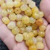 Xinjiang Hotan Hilo de Oro Calabaza de Jade Perlas de Jade Perlas Sueltas Color Semitransparente Cuarzo Roca de Jade Melón de la Suerte Pulsera Collar Joyería Perlas