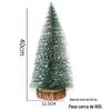 Decoração de Natal mini árvore de Natal janela de Natal desktop micro paisagem pequenos ornamentos simulação manchada com neve branca pinha árvore