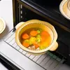 Vajilla de Dibujos Animados Blanco Leche Mulan Creek Estilo Japonés Platos Caseros Irregulares Tazón para Sopa Binaral Lindo Platos para Leche con Respiraderos