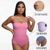 Modelador de Corpo Macacão Modelador de Corpo para Mulheres, Controle de Barriga, Levanta Cintura, Levanta Quadril, Calças Modeladoras de Barriga Triangulares com Botões, Roupa Esportiva, Modelagem Elástica