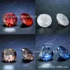 Série de alta qualidade gema AAAA oito corações oito flechas zircônia pedra nua redonda pedra de vidro 8mm zircônio colorido imitação de diamante