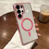 Funda Magnética Transparente Cielo Estrellado para Teléfono Adecuada para Samsung S25Ultra Protección de Lente S24/S25/A56 Fuerte Succión Magnética