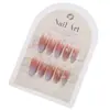 Piezas de Uñas Prefabricadas de Armadura Pura Explosiva Usadas a Mano Parche de Uñas Gradiente de Sentido Avanzado Piezas de Uñas Falsas Little Red Book