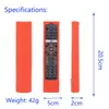Funda Protectora de Silicona Adecuada para Control Remoto de TV Haier Htr-A27, Engrosada, Anticaídas, Color Luminoso con Cuerda