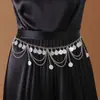 Cadena de Cintura Elegante de Metal con Girasol para Mujer de Comercio Exterior, Accesorio de Cintura Ajustable para Vestido, Cinturón de Cadena Multicapa de Gama Alta