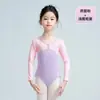 Roupas de dança infantil Roupas de prática de mangas compridas Ballet feminino Terno de correspondência de cores Roupas de corpo dançante Exame de arte Roupas de ginástica