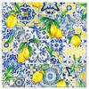 Mm285 Porcelana Azul e Branca Limão Fruta Festa de Feriado Louça de Mesa 8 Pessoas Conjunto de 4 Peças Prato de Papel Toalha de Papel Copo de Papel
