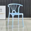 Silla de comedor nórdica sencilla de plástico, respaldo para el hogar, alquiler de sillas de plástico, silla de comedor Taishi para exteriores.