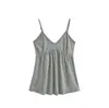 Estilo Coreano Doce Picante Menina Sexy Decote V Alça Fina Regata Verão Nova Moda Slim Fit Casual Versátil Sem Mangas Top para Mulheres