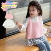 Camisa Elegante Holgada de Manga Larga para Niña, Primavera y Otoño, Conjunto de Dos Piezas para Bebé Niña 2025 Nueva Versión Coreana, Atuendo de Primavera Moderno
