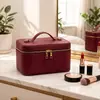 Bolsa de Maquiagem Pronta de Fábrica para Mulheres, Cor Sólida, Costurada, Impermeável, Resistente ao Desgaste, Bolsa de Armazenamento para Maquiagem, Bolsa de Maquiagem Nanfeng