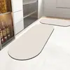 Tapete de Piso para Cocina de Lodo Diatómico Transfronterizo Tira Larga Absorción de Agua Absorción de Aceite Secado Rápido Antideslizante Almohadilla para Pies Juego de Tapetes para Puerta de Cocina de Color Sólido