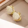 Estilo coreano leve luxo cheio de diamantes em forma de coração pérola fivela de orelha leve design de luxo senso super flash ins estilo elegante moda elegante elegante brincos elegantes