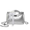 Bolso de Cubo Portátil con Cadena Romboidal Estilo Chanel de Moda de Lujo Ligero Estilo Francés Elegante de Alta Gama Combinable Bandolera para Mujer