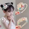 Diadema Infantil Dibujos Animados Gato Kt Niña Accesorios para el Cabello Exquisito Pasador para Niña Pequeña Coleta Antideslizante Princesa Ropa para la Cabeza de Bebé