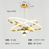 Lámpara de araña de lujo ligero de doble anillo para sala de estar, iluminación para comedor, lámpara de dormitorio con ambiente nórdico, lámparas de techo para interiores de cielo estrellado