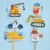 Decoraciones para pastel de cumpleaños de niños de moda roja te desean un feliz cumpleaños tarjeta de oso adorno para hornear