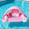 Flotador acuático inflable, juguete para piscina, tiburón de surf, tapete acuático para jardín, traje de baño inflable, tapete acuático para niños