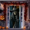 Capa de Porta Halloween Transfronteiriça 2026 Pano para Pendurar com Toque de Luxo, Decoração de Atmosfera de Terror, Tecido de Fundo para Bandeira de Porta Personalização