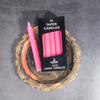 Vela clásica de 6 pulgadas en caja de color, venta al por mayor, para uso doméstico, boda, emergencia, sin humo, insípida, roja y blanca, con varilla larga, borde cruzado