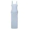 Ropa popular europea y americana transfronteriza de AliExpress para mujer, sexy, a la moda, para fiesta, sin mangas, con tirantes de ballena, vestido largo