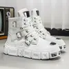 Botas Martin Talla Grande Transfronterizas para Hombre 2025 Invierno Caña Alta Estilo Británico Botas Retro que Aumentan la Altura Suela Gruesa Botas de Trabajo