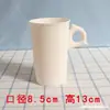 Taza de agua taza recta bajo arcilla blanca cilindro alto taza lisa hexagonal 608 taza en blanco para DIY taza de cinta de colores mango esmaltado taza de barro de agua