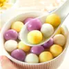 Tangyuan Pequeños Nostálgicos 300g Sabores Variados Hervidos Sésamo Negro Fresa Cacahuete Tres en Uno Postre Dulce Desayuno