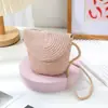 Bolsa de Paja para Vacaciones de Verano en la Costa Bolsa Tejida Colorida Bolso de Paja Bohemio Nuevo 2025 Bolso Pequeño Cruzado para Mujer
