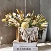 Set de Bolsas Tejidas con Flores Secas Estilo Nórdico Modelo de Fotografía Habitación Decoración de Ramo Natural Adornos DIY Flores Prensadas