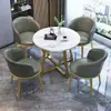 Conjunto de Mesa e Cadeiras de Luxo Leve para Negociação para Cafeterias e Lojas de Chá com Leite, Mesas de Lazer para Receber Convidados, Mesas Redondas Pequenas Convenientes para Recepção e Escritório