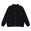 Yidao Vintage Otoño 2026 Nuevo Retro Color Sólido Estilo Old Money Holgado de Punto con Botones para Hombre Cuello de Solapa Suéter