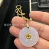 Colgante de jade incrustado en oro 3D imitación calabaza blanca de Hotan, candado de longevidad Ruyi, frijol de bambú, hebilla de paz, colgante de jade