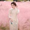 Princesa Jin otoño e invierno Nuevo estilo retro de la República de China compuesto de piel de visón socialité temperamento suave estilo chino cheongsam