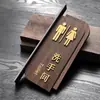Señales Verticales de Baño Doble Cara para Hombres y Mujeres, Indicadores de Baño, Señales de Madera para Puerta de Baño de Hotel