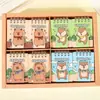 Qingyifang Cuaderno Mini de Espiral con Forma de Capibara y Mármota Bloc de Notas Portátil para Estudiante Cuaderno Pequeño