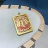 Fabricantes de cinabrio al por mayor, cinabrio natural de alto contenido, colgante Benmingfo, collar de ocho santos patronos con incrustaciones de Thangka