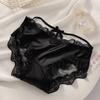 Ropa interior de encaje satinado estilo Lujuria Pura Francesa para mujer Sexy 2025 Nuevo Malla Seda de Hielo Entrepierna de Algodón Puro Ropa interior para mujer