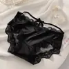 Calcinhas de Cetim com Renda Estilo Francês Pura Desejo para Mulheres, Modelo Novo Sexy 2025, Malha de Seda Gelada com Forro 100% Algodão