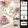 Decoración Temática de Cumpleaños de Ultraman para Escena de Primer Cumpleaños de Niños, Globos, Banderines, Ambiente Ceremonial, Accesorios para Fotos