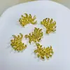 Colgante de Latón para Ropa y Pendientes con Diseño 3D de Crisantemo y Lirio Araña de Cobre Fundido DIY Estilo Chino Tradicional